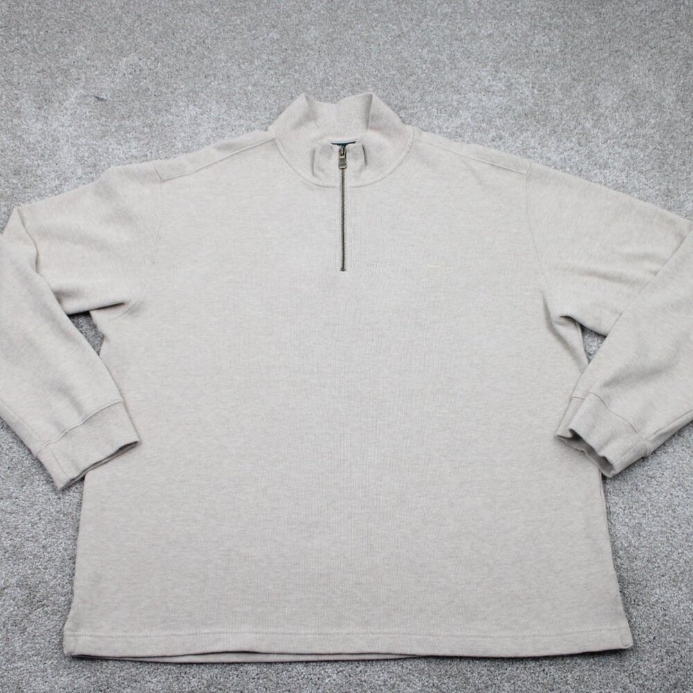 Rodd & Gunn Sweatshirt Men 3XL XXXL Beige Australian Cotton 1/4 Zip L/S Pullover